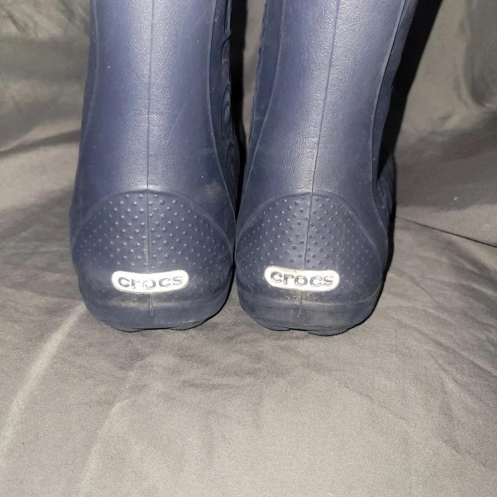 Crocs Kids Unisex Handle It Rain Boots Navy Blue Size J3 Juniors 12803-410